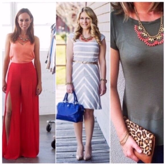 stella & dot ~ warm summer ~ coral cay necklace ~ fun vibrant vacation resort - Picture 6 of 10